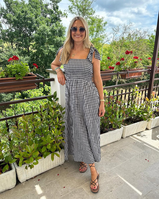 Black and white Gingham Sundress