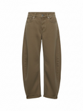 Khaki Barrel Jeans