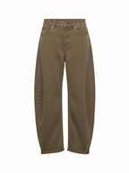 Khaki Barrel Jeans