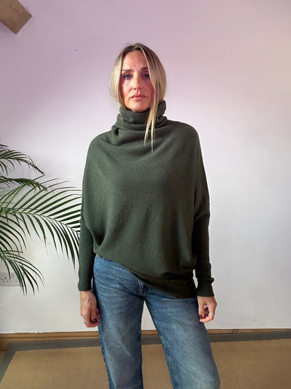 Roll Neck Asymmetric Jumper