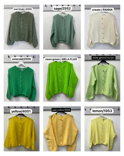 Round Neck Mohair Cardigan PRE ORDER