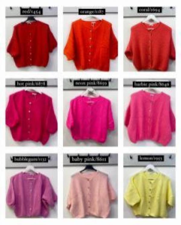 Elbow Length Cropped Mohair Cardigan