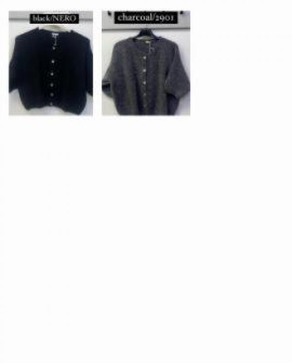 Elbow Length Cropped Mohair Cardigan