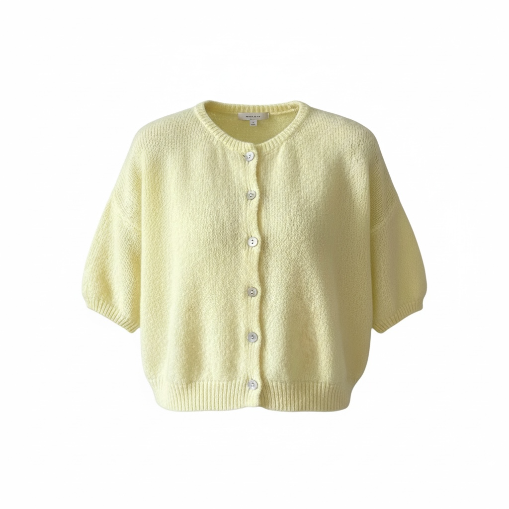 Short Sleeve  Mohair Cardigan