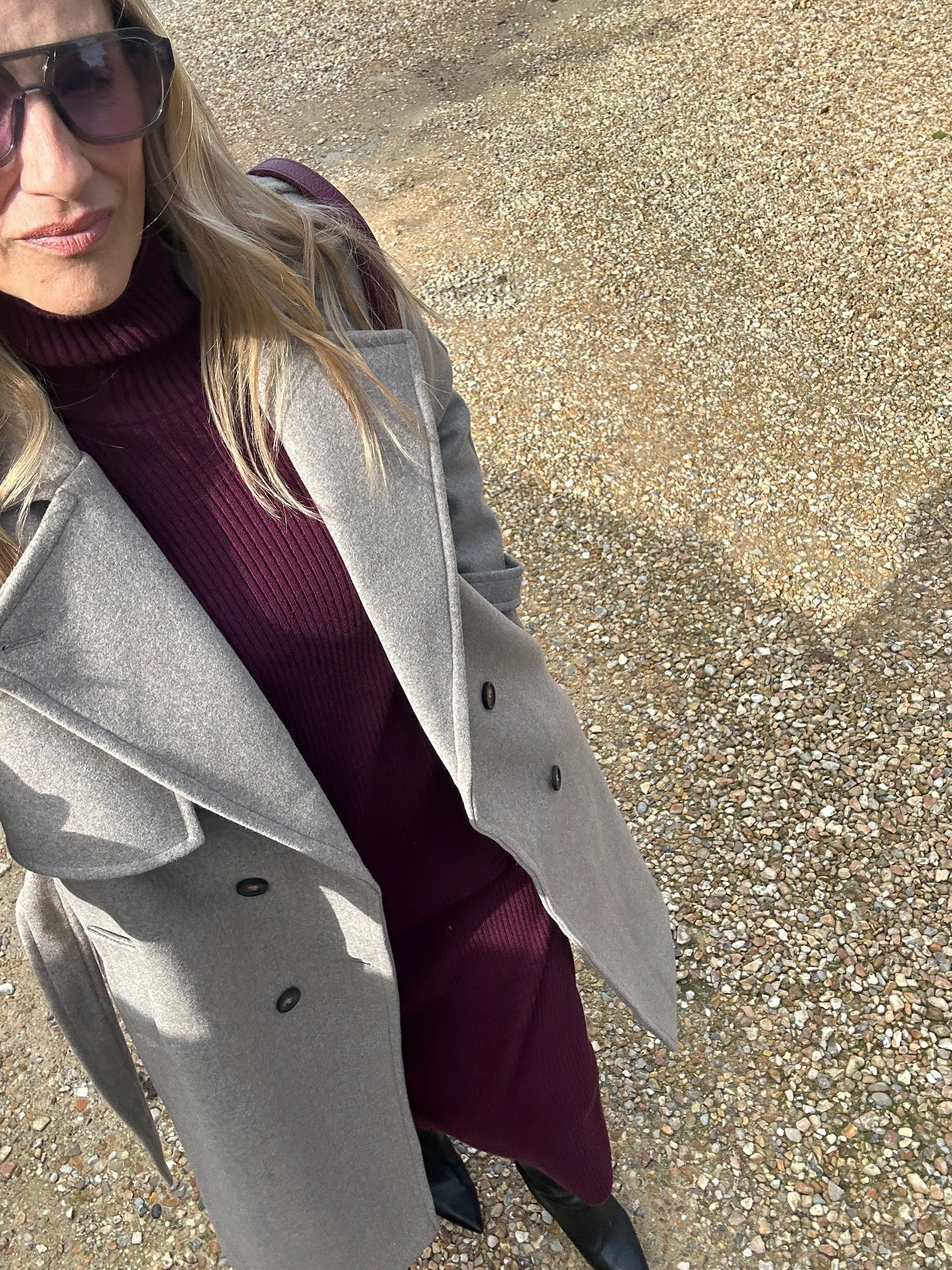 Trench Style Coat - Sepia