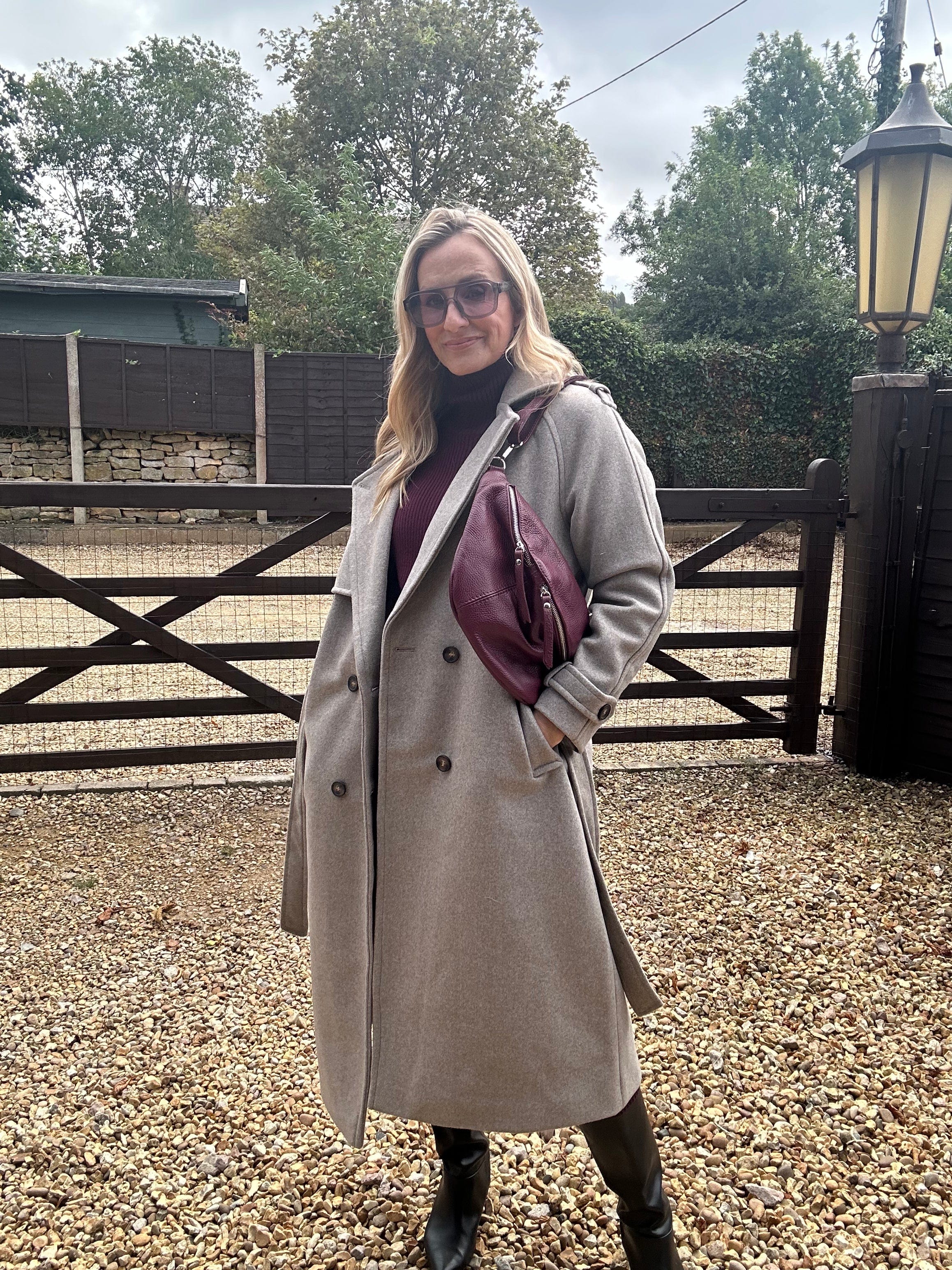 Trench Style Coat - Sepia