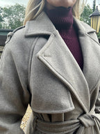 Trench Style Coat - Sepia