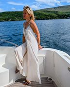 Boho Beach Dress With Woven Detail