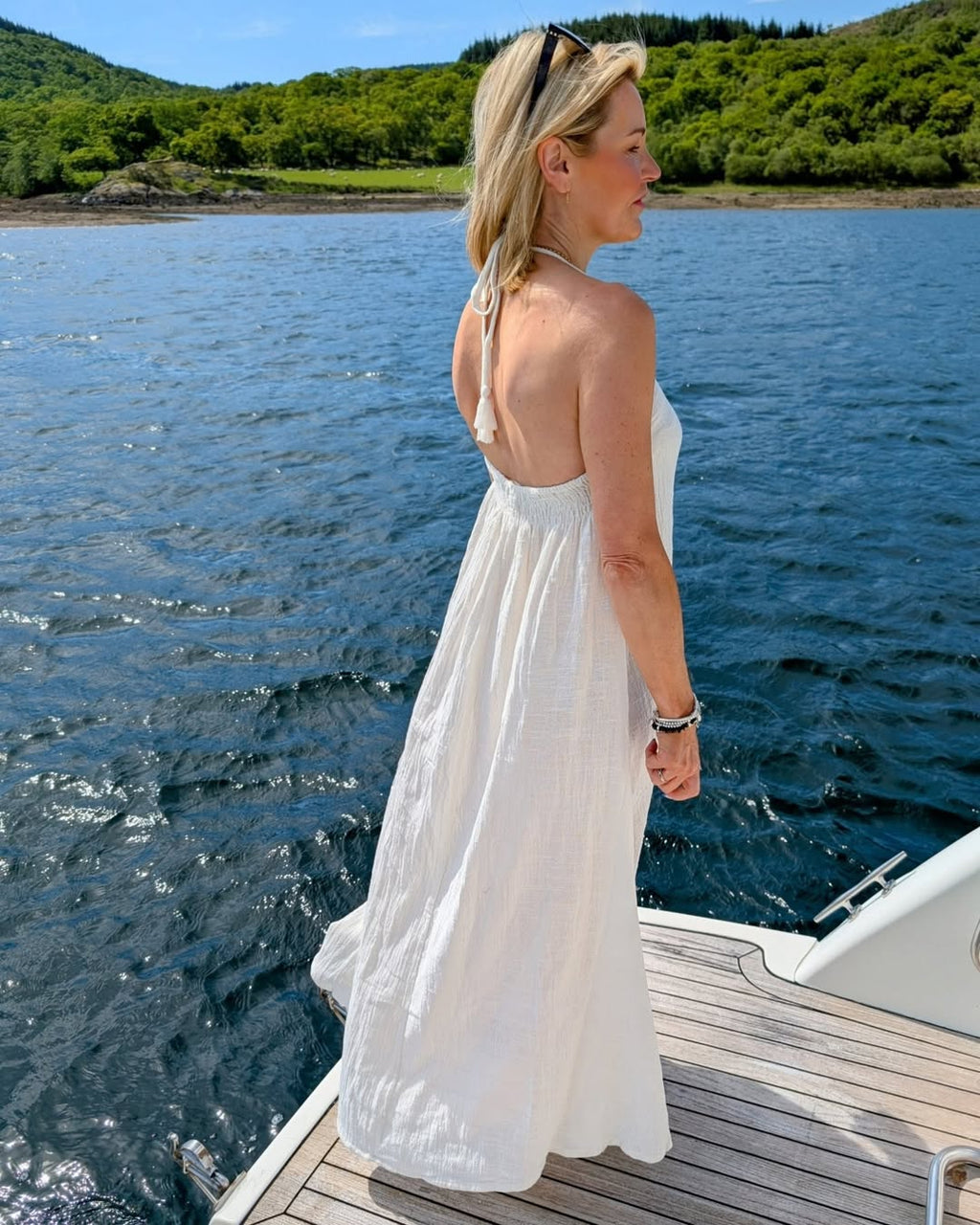 Boho Beach Dress With Woven Detail