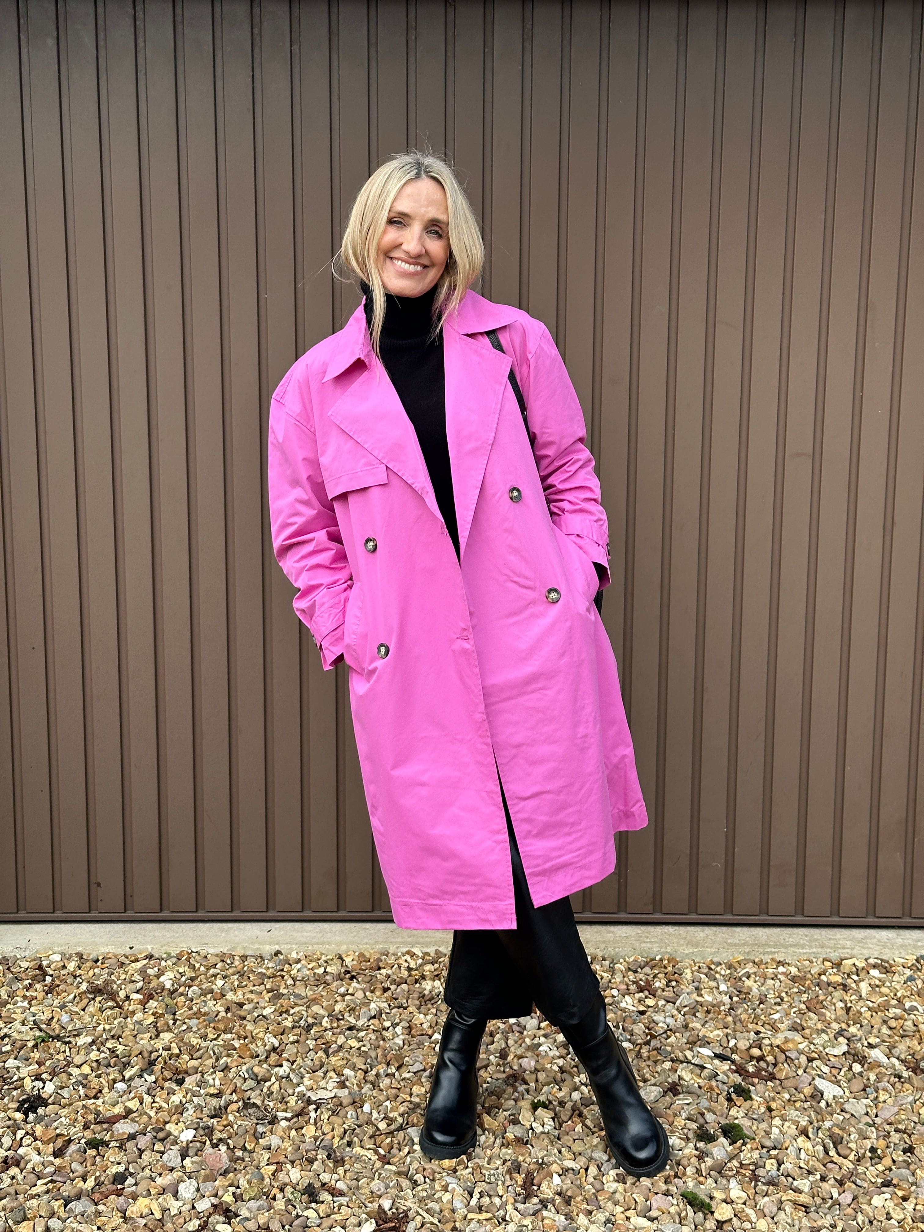 Pink Trench Coat