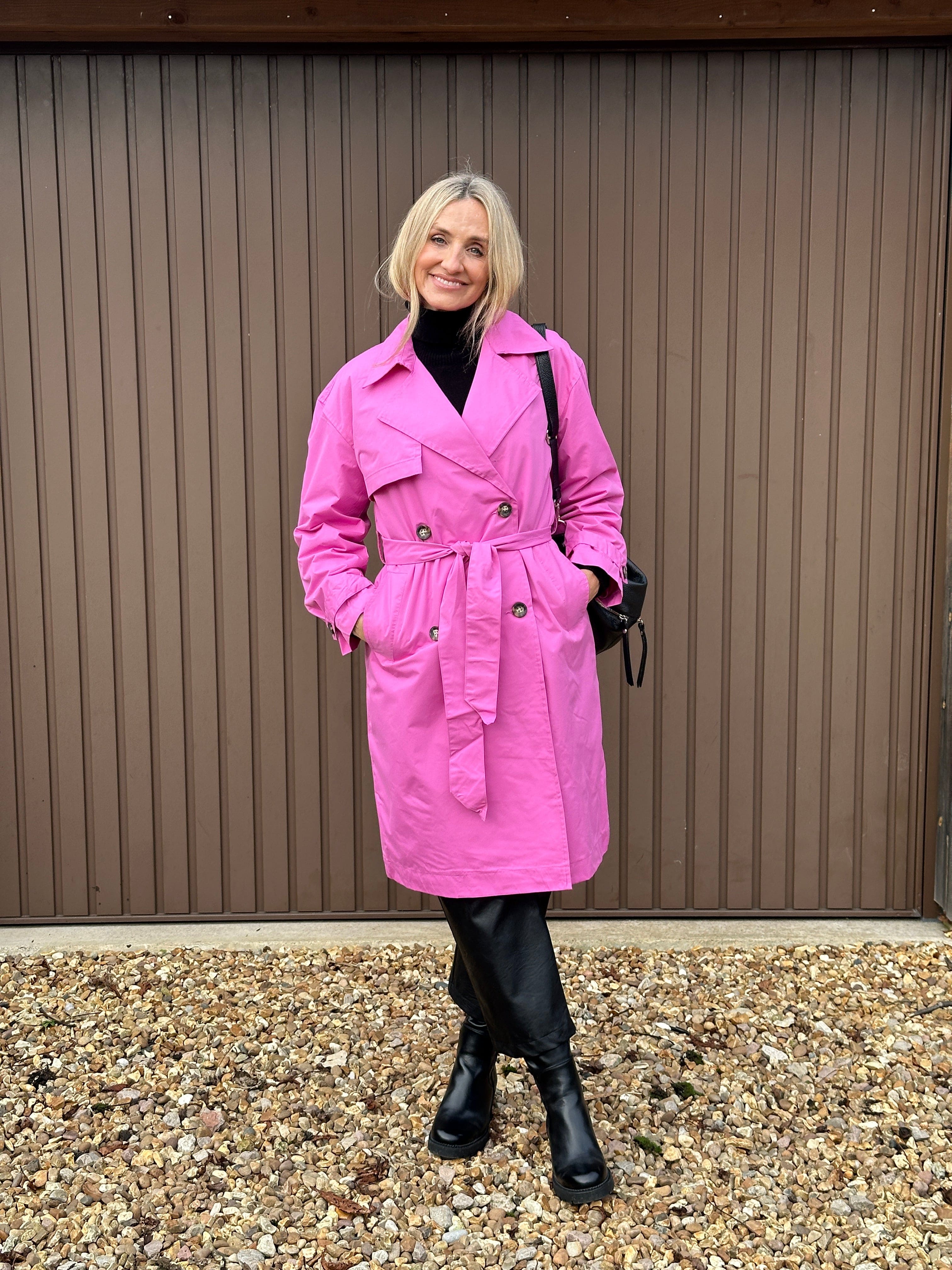 Pink Trench Coat