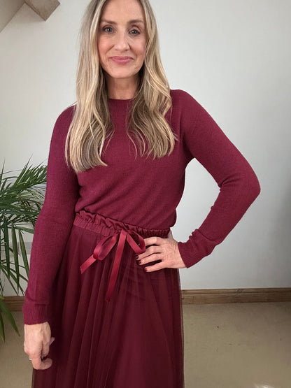 Tulle Skirt - Burgundy