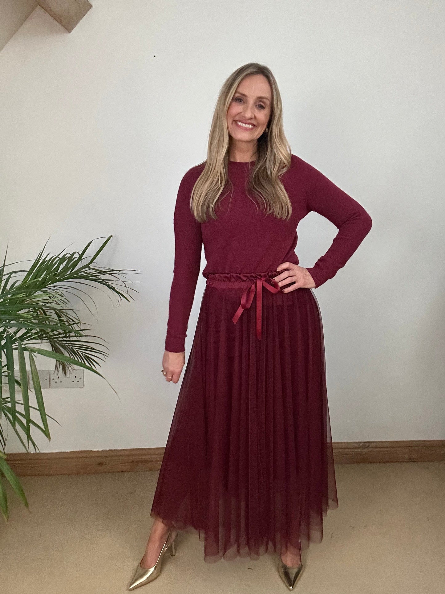 Tulle Skirt - Burgundy