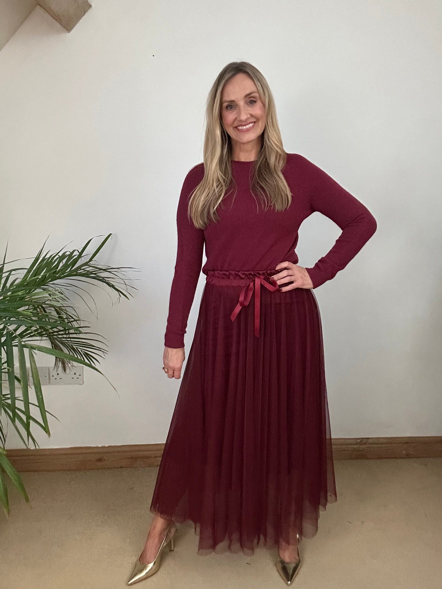 Tulle Skirt - Burgundy