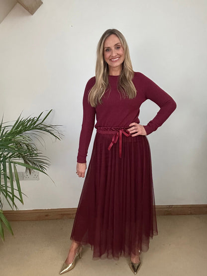 Tulle Skirt - Burgundy
