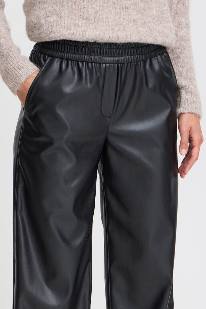 Faux Leather Wide Leg joggers