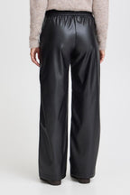 Faux Leather Wide Leg joggers