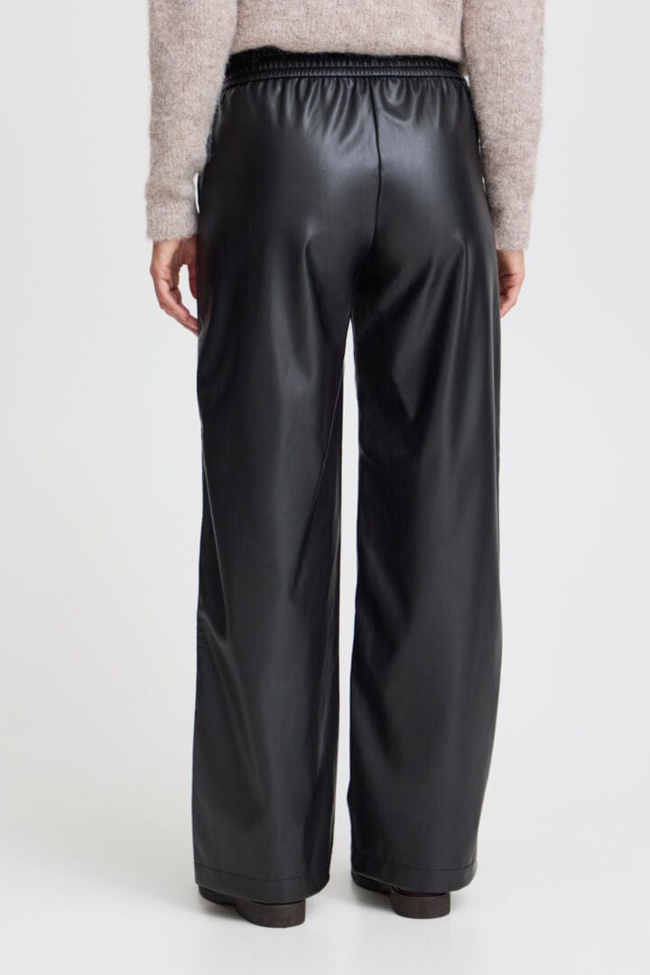 Faux Leather Wide Leg joggers