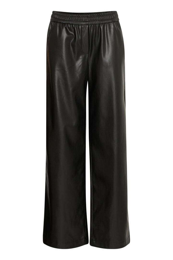 Faux Leather Wide Leg joggers