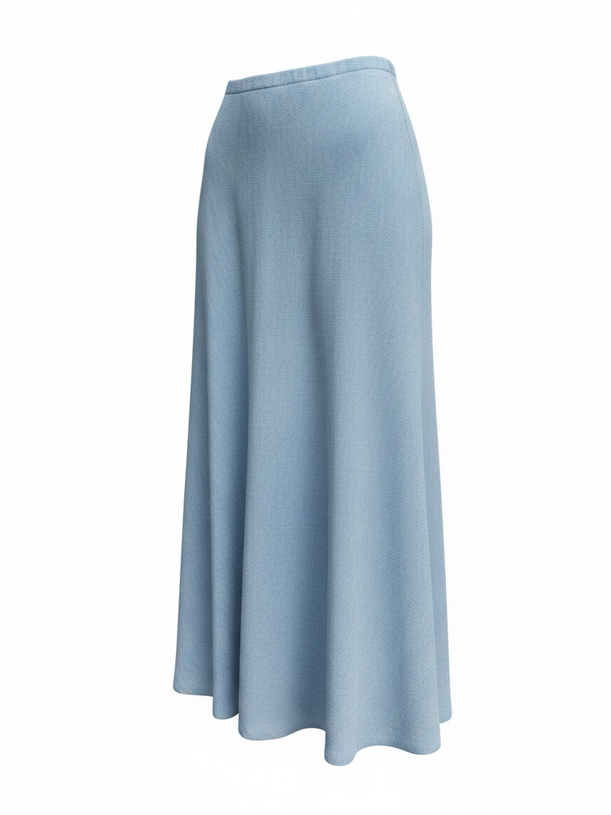 Linen Mix Slip Skirt
