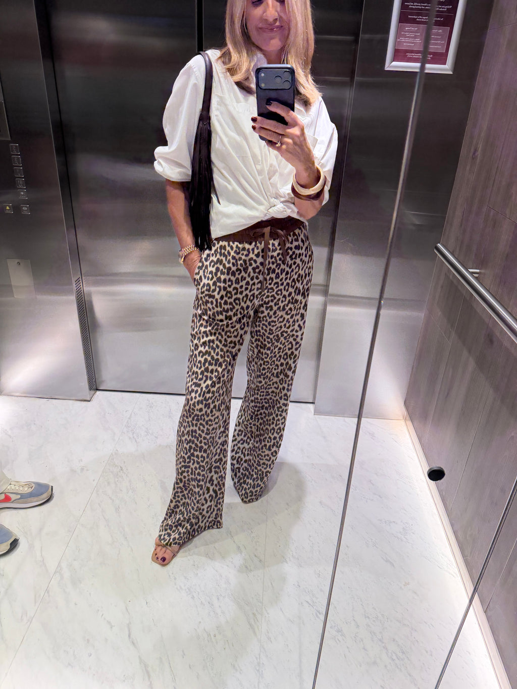 Leopard Print Wide leg Trousers