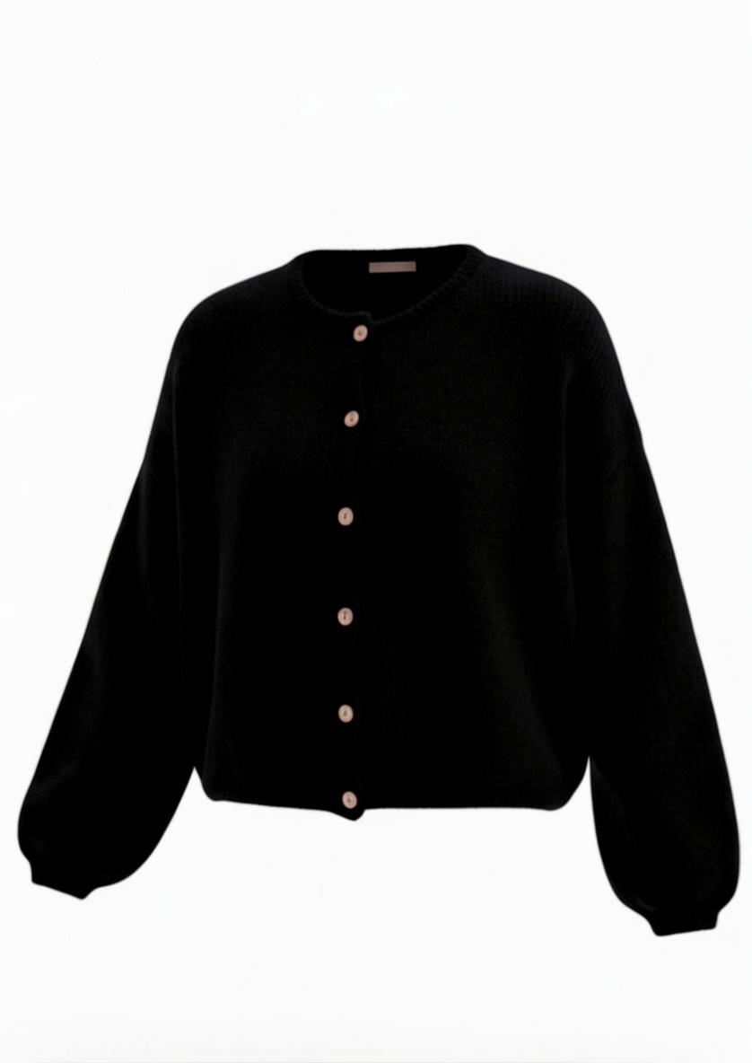 Round Neck Mohair Cardigan
