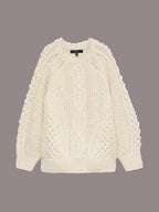 Cream Oversized Cable Jumper