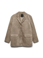Faux Suede Blazer