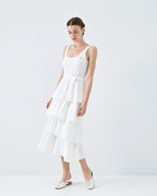 Midi Dress with Ruffles