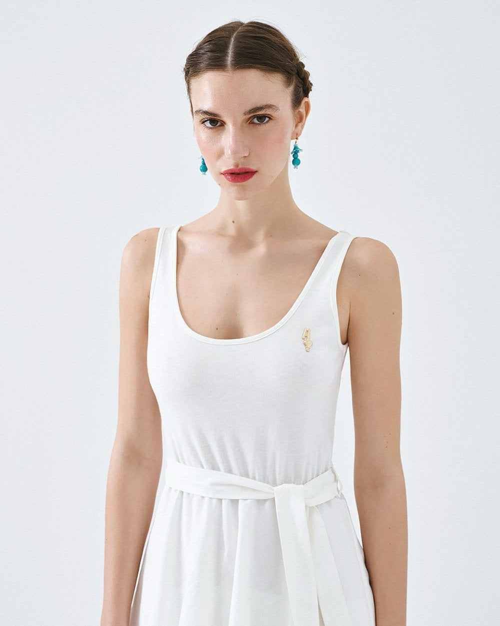 Midi Dress with Ruffles