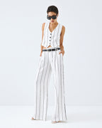 White Pinstripe  Trousers