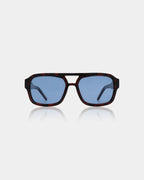 Kaya Sunglasses   Demi Tortoise Blue Lense