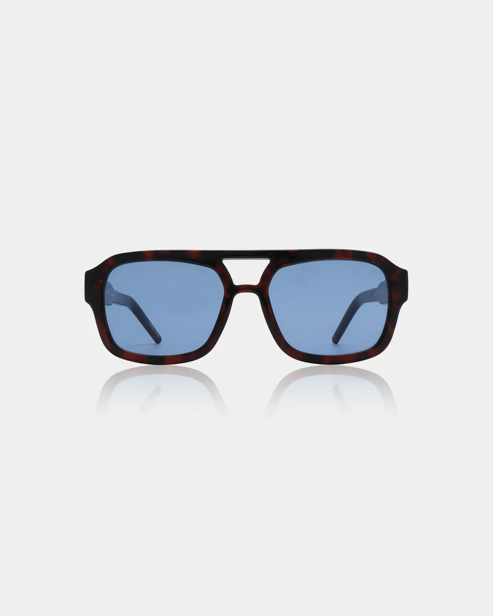 Kaya Sunglasses   Demi Tortoise Blue Lense