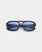 Kaya Sunglasses   Demi Tortoise Blue Lense