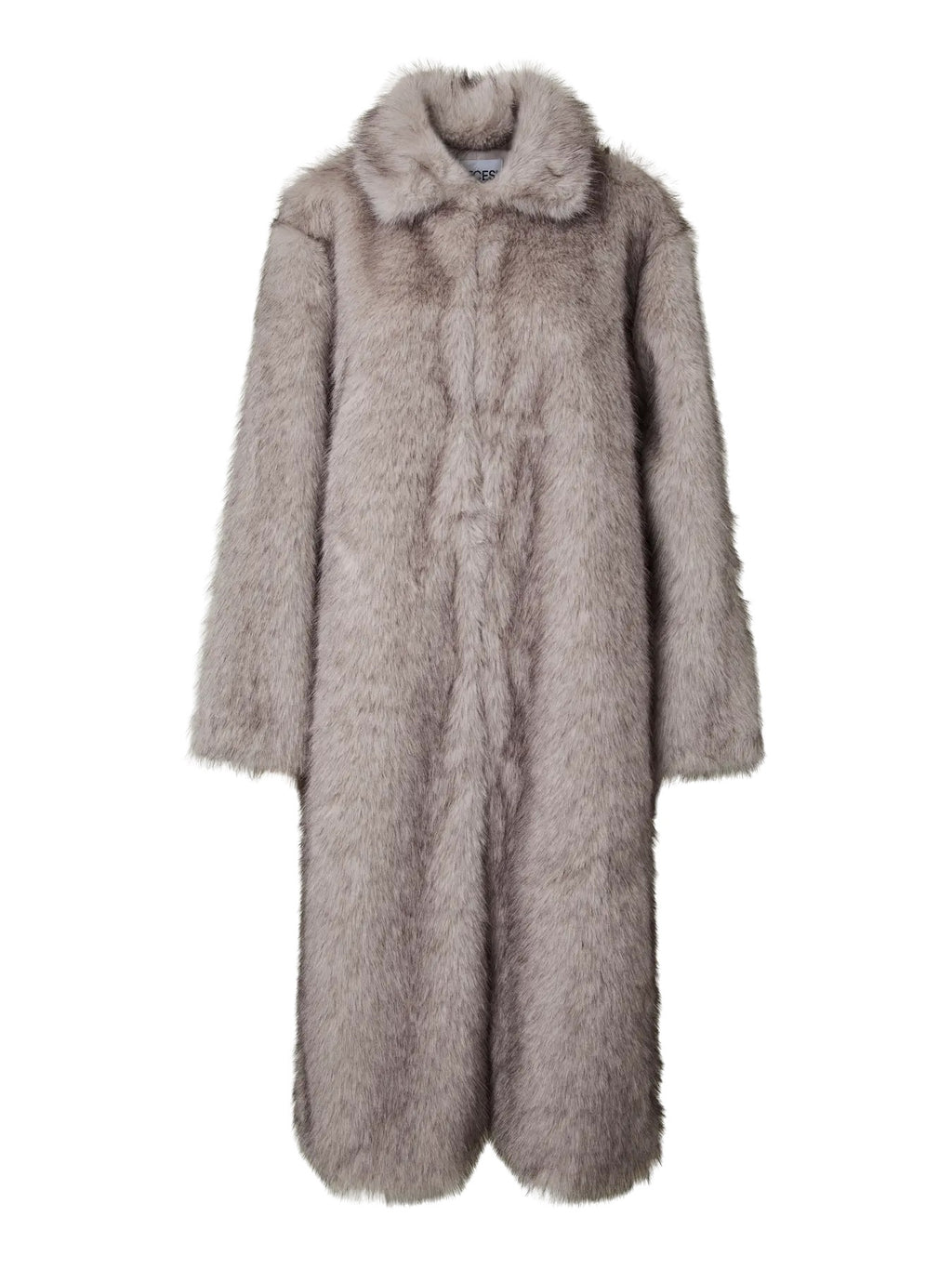 Stone Long Fur Coat