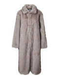 Stone Long Fur Coat