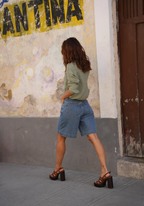 Denim Bermuda Shorts