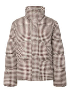 Gingham Check Puffer Jacket