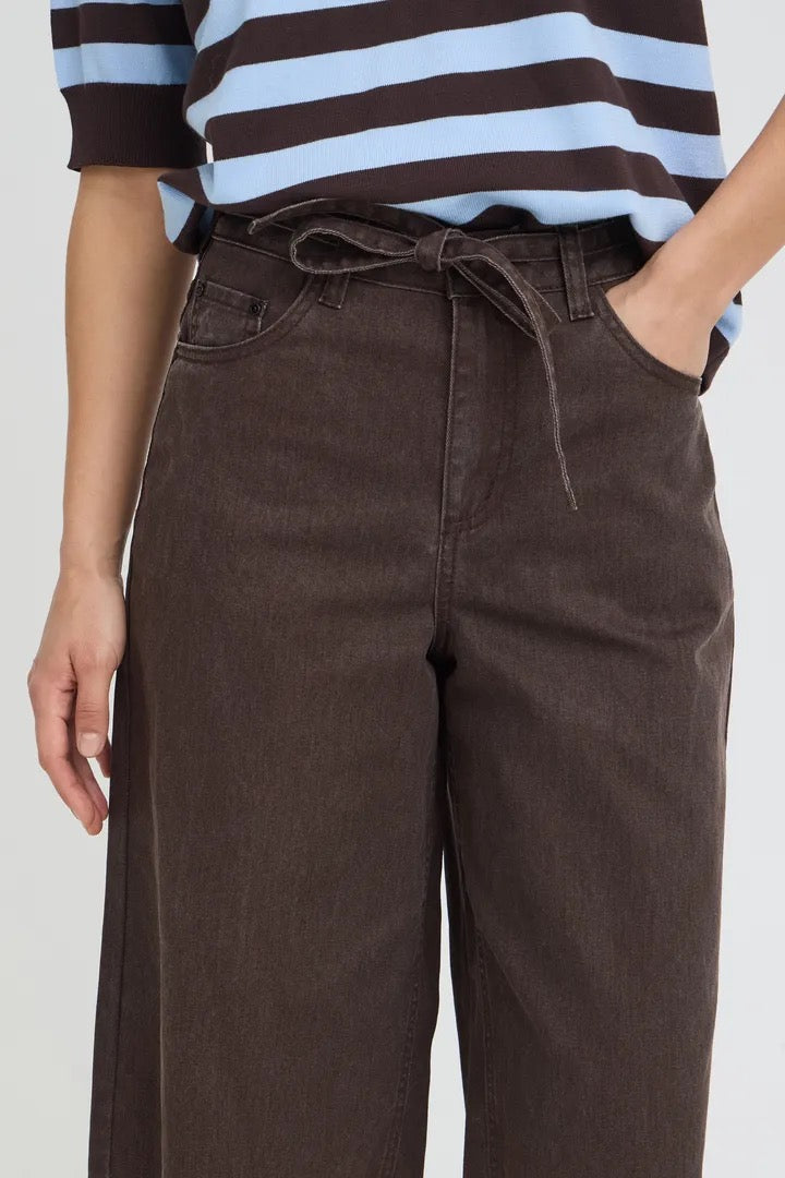 Brown Denim Bermuda Shorts
