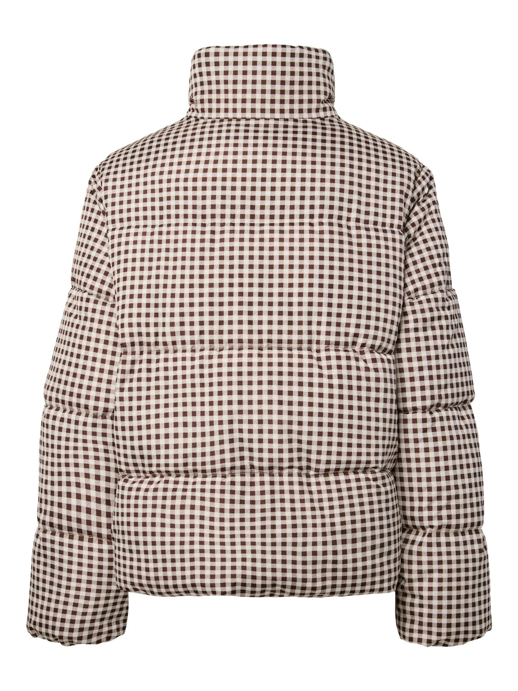 Gingham Check Puffer Jacket