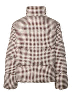 Gingham Check Puffer Jacket
