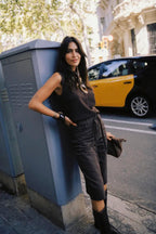 Brown Denim Bermuda Shorts
