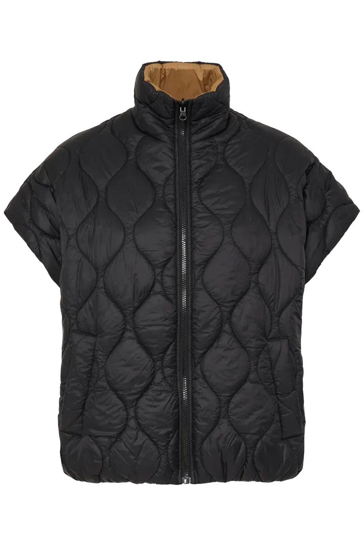 Funnel Neck Quilted Gilet