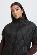 Funnel Neck Quilted Gilet