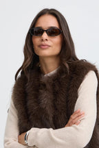 Brown Fur Gilet