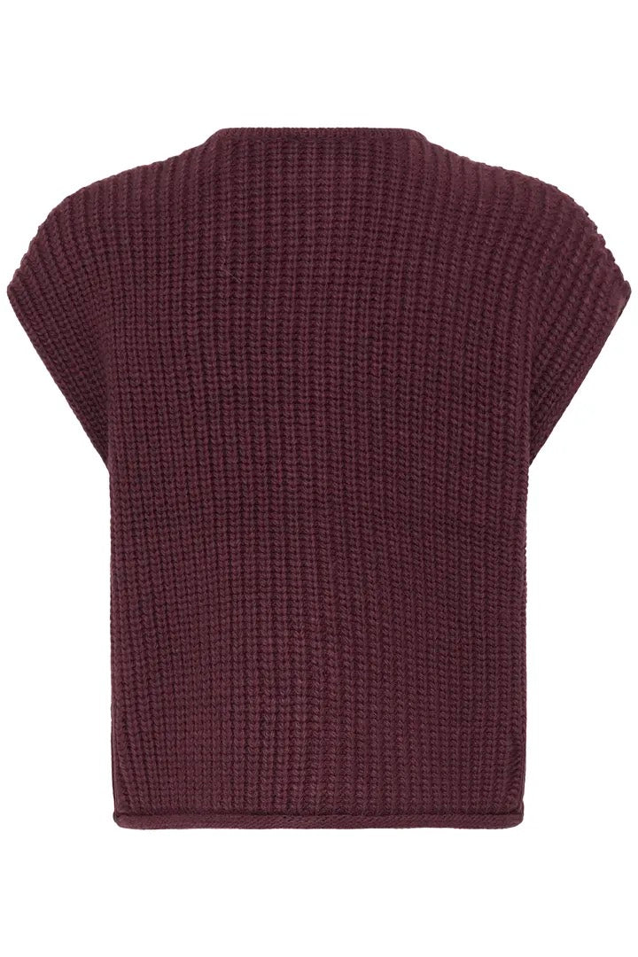 Chunky Knit Waistcoat With Hammered Buttons