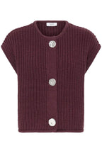 Chunky Knit Waistcoat With Hammered Buttons
