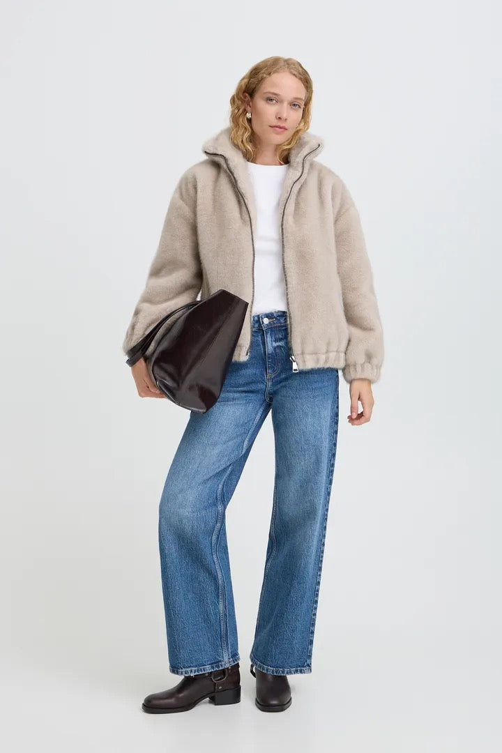 Faux Fur Bomber Jacket