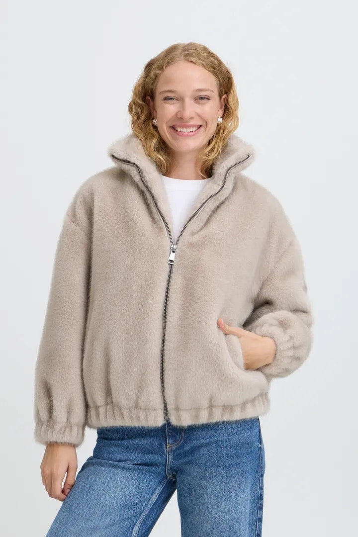 Faux Fur Bomber Jacket