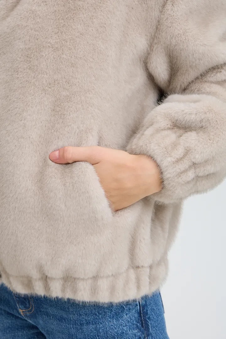 Faux Fur Bomber Jacket